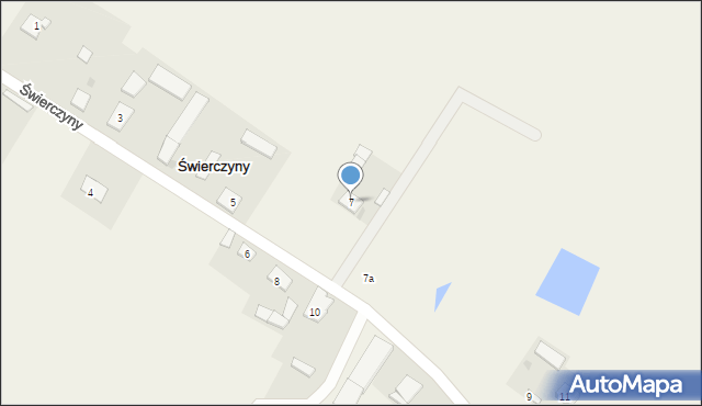 Świerczyny, Świerczyny, 7, mapa Świerczyny