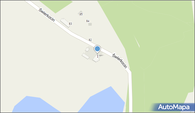Świerkocin, Świerkocin, 1, mapa Świerkocin
