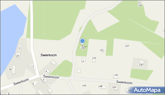 Świerkocin, Świerkocin, 13g, mapa Świerkocin