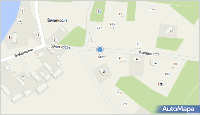 Świerkocin, Świerkocin, 14d, mapa Świerkocin