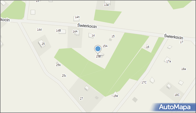 Świerkocin, Świerkocin, 15B, mapa Świerkocin