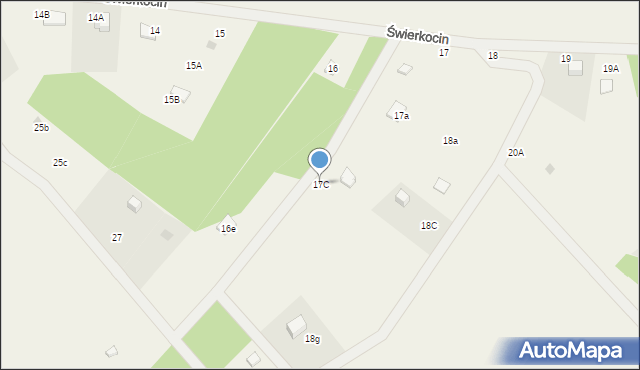 Świerkocin, Świerkocin, 17C, mapa Świerkocin