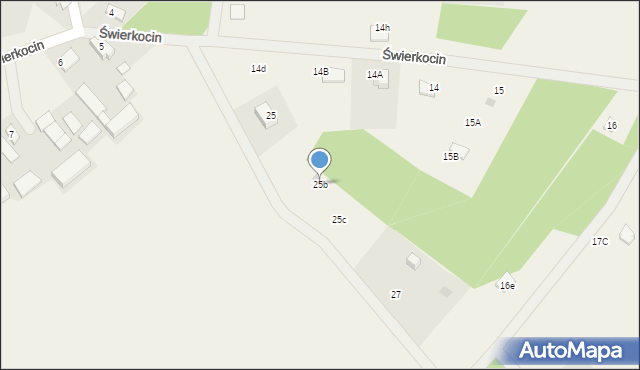 Świerkocin, Świerkocin, 25b, mapa Świerkocin