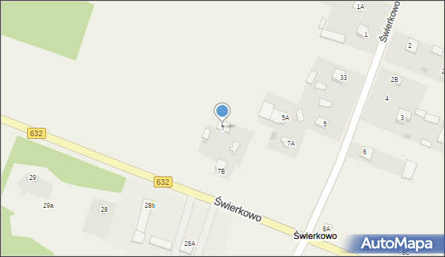 Świerkowo, Świerkowo, 7, mapa Świerkowo