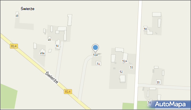 Świerże, Świerże, 51a, mapa Świerże