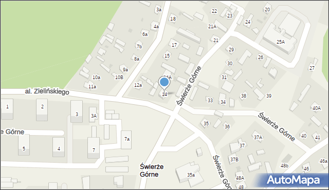 Świerże Górne, Świerże Górne, 14, mapa Świerże Górne