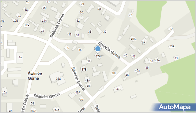 Świerże Górne, Świerże Górne, 37A, mapa Świerże Górne