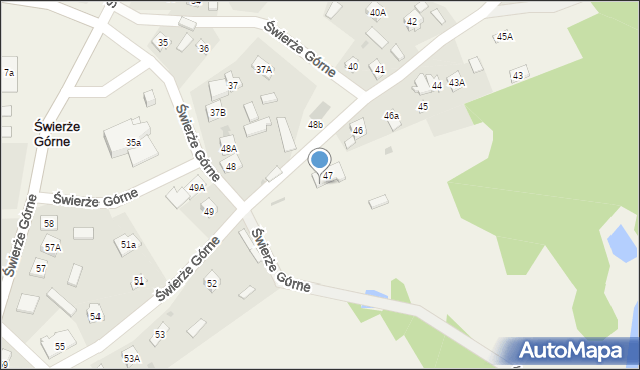 Świerże Górne, Świerże Górne, 47A, mapa Świerże Górne