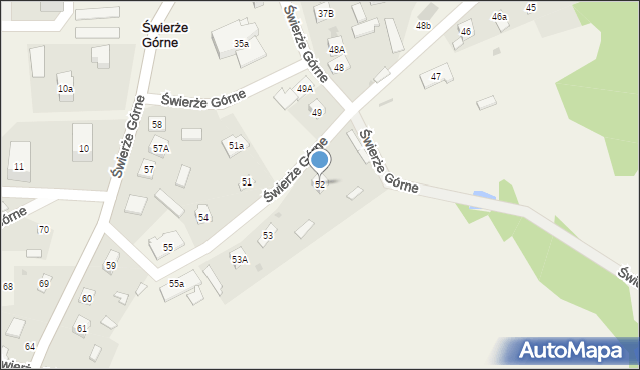 Świerże Górne, Świerże Górne, 52, mapa Świerże Górne
