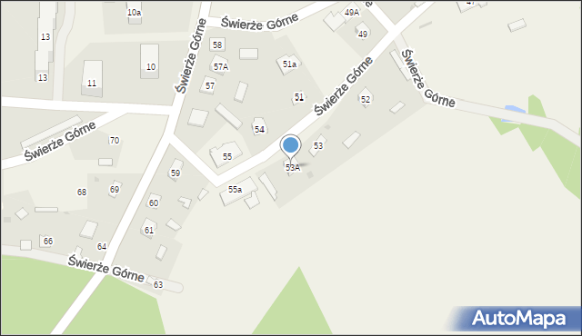 Świerże Górne, Świerże Górne, 53A, mapa Świerże Górne
