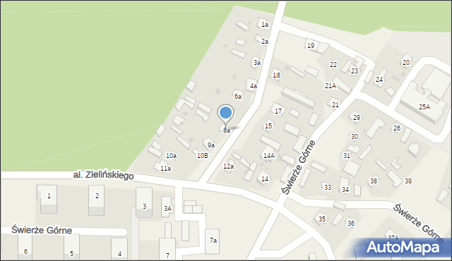 Świerże Górne, Świerże Górne, 8a, mapa Świerże Górne