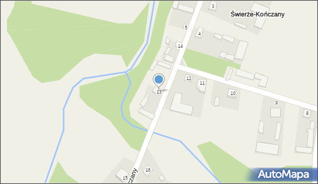Świerże-Kończany, Świerże-Kończany, 13, mapa Świerże-Kończany