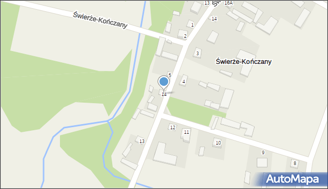 Świerże-Kończany, Świerże-Kończany, 14, mapa Świerże-Kończany