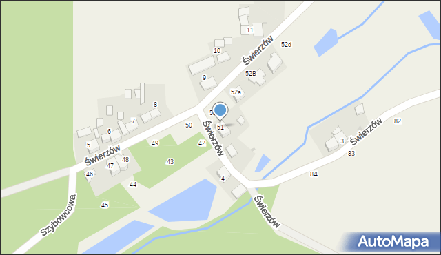 Świerzów, Świerzów, 51, mapa Świerzów