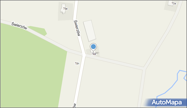 Świerzów, Świerzów, 74a, mapa Świerzów