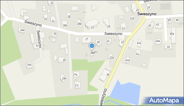 Świeszyno, Świeszyno, 26a, mapa Świeszyno