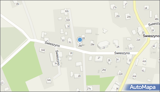 Świeszyno, Świeszyno, 28b, mapa Świeszyno