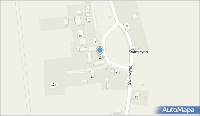 Świeszyno, Świeszyno, 12, mapa Świeszyno