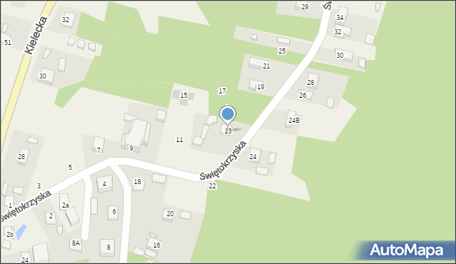 Święta Katarzyna, Świętokrzyska, 13, mapa Święta Katarzyna