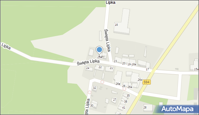 Święta Lipka, Święta Lipka, 25a, mapa Święta Lipka