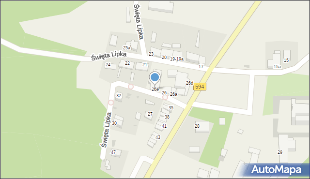 Święta Lipka, Święta Lipka, 26e, mapa Święta Lipka