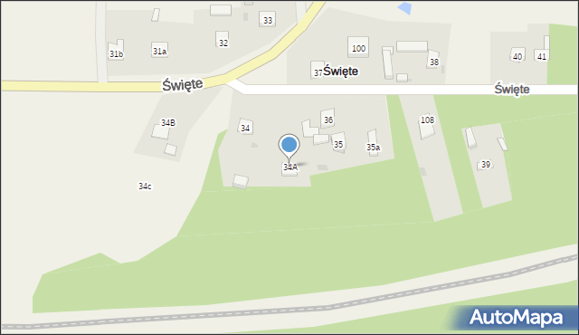 Święte, Święte, 34A, mapa Święte
