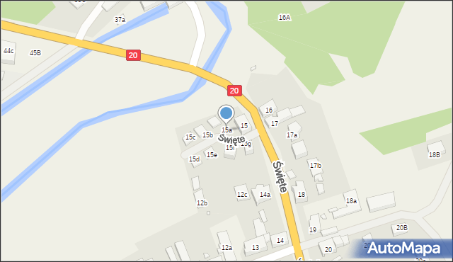 Święte, Święte, 15a, mapa Święte