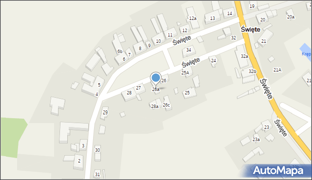 Święte, Święte, 26a, mapa Święte