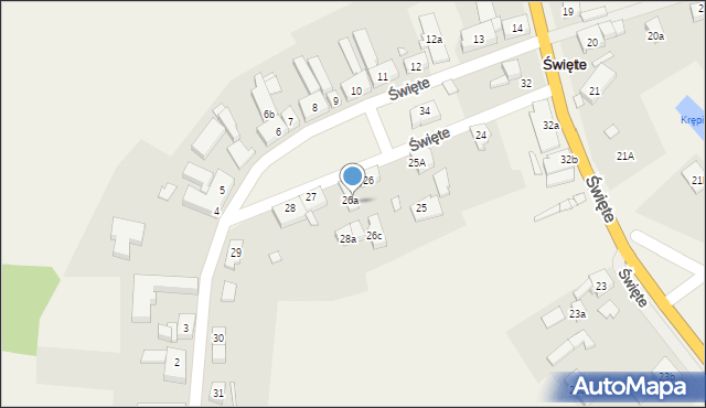 Święte, Święte, 26d, mapa Święte