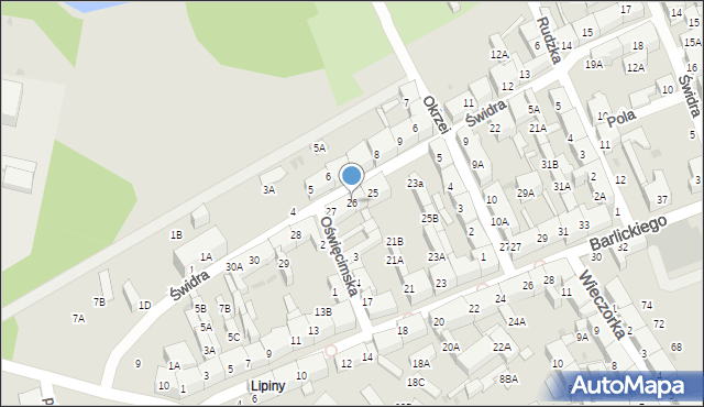 Świętochłowice, Świdra Augustyna, 26, mapa Świętochłowice