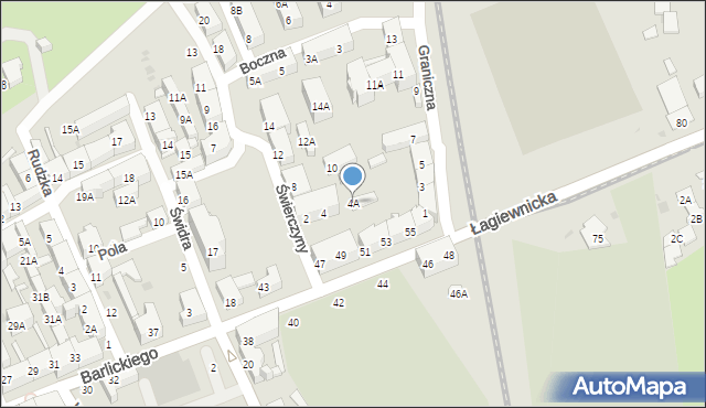 Świętochłowice, Świerczyny Bernarda, 4A, mapa Świętochłowice