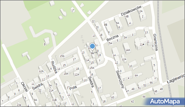 Świętochłowice, Świerczyny Bernarda, 9A, mapa Świętochłowice