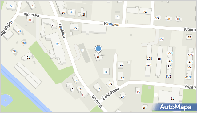 Świętoszów, Świerkowa, 18, mapa Świętoszów