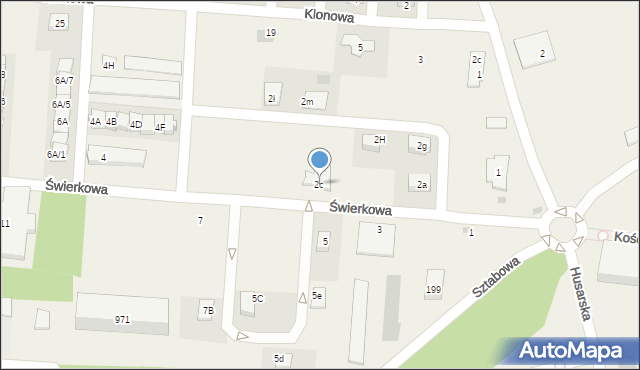 Świętoszów, Świerkowa, 2c, mapa Świętoszów