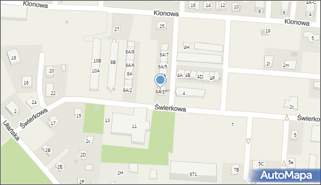 Świętoszów, Świerkowa, 6A/1, mapa Świętoszów