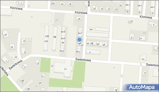 Świętoszów, Świerkowa, 6A/3, mapa Świętoszów