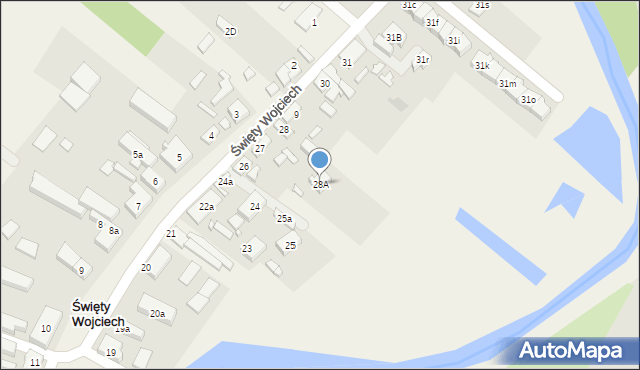 Święty Wojciech, Święty Wojciech, 28A, mapa Święty Wojciech