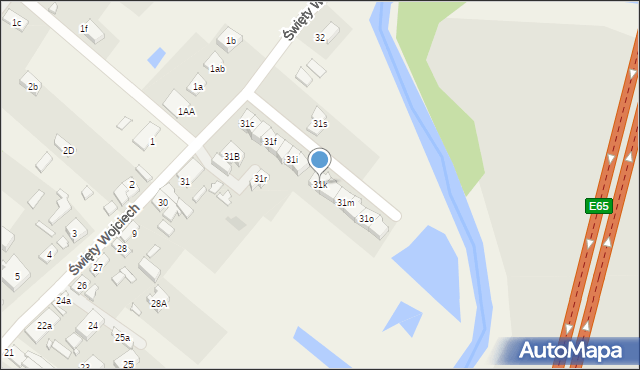 Święty Wojciech, Święty Wojciech, 31k, mapa Święty Wojciech