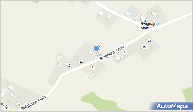 Śwignajno Małe, Śwignajno Małe, 13, mapa Śwignajno Małe