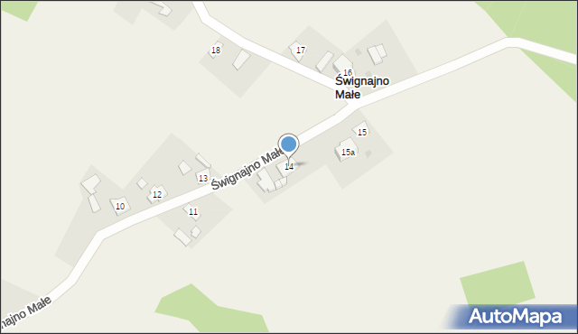 Śwignajno Małe, Śwignajno Małe, 14, mapa Śwignajno Małe