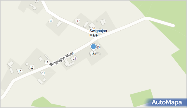 Śwignajno Małe, Śwignajno Małe, 15a, mapa Śwignajno Małe