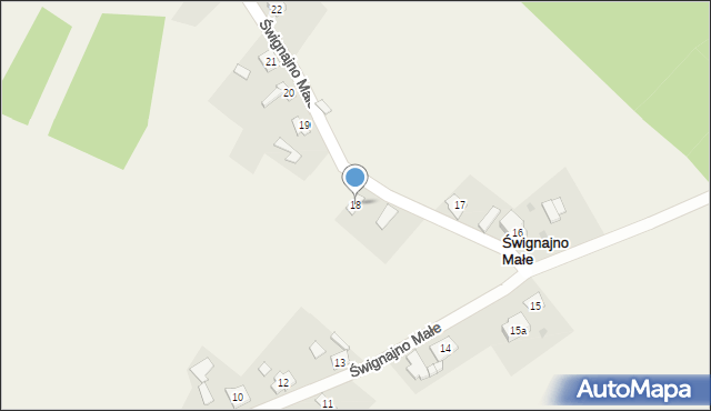 Śwignajno Małe, Śwignajno Małe, 18, mapa Śwignajno Małe