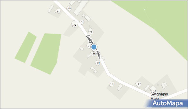 Śwignajno Małe, Śwignajno Małe, 20, mapa Śwignajno Małe