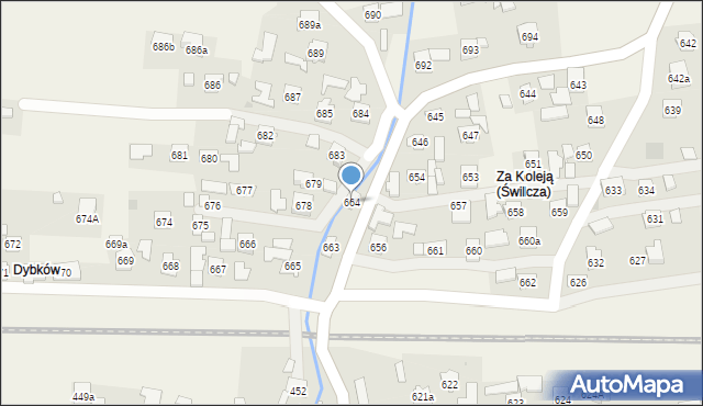 Świlcza, Świlcza, 664, mapa Świlcza