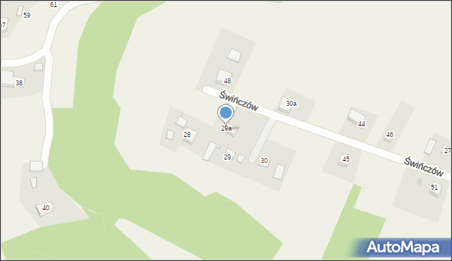 Świńczów, Świńczów, 29a, mapa Świńczów