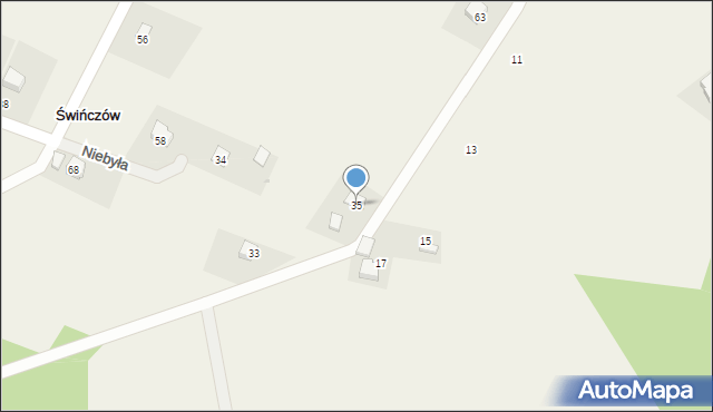 Świńczów, Świńczów, 35, mapa Świńczów