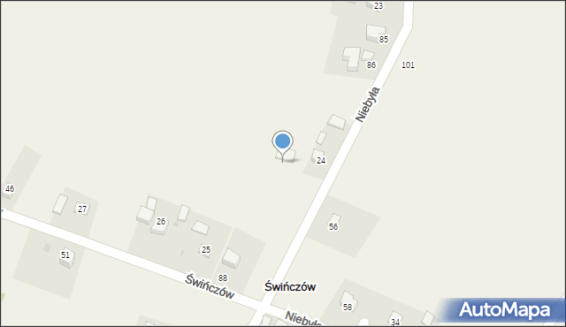 Świńczów, Świńczów, 97, mapa Świńczów