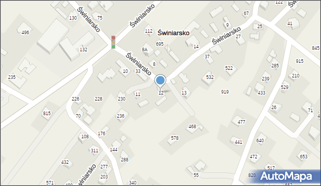 Świniarsko, Świniarsko, 12, mapa Świniarsko