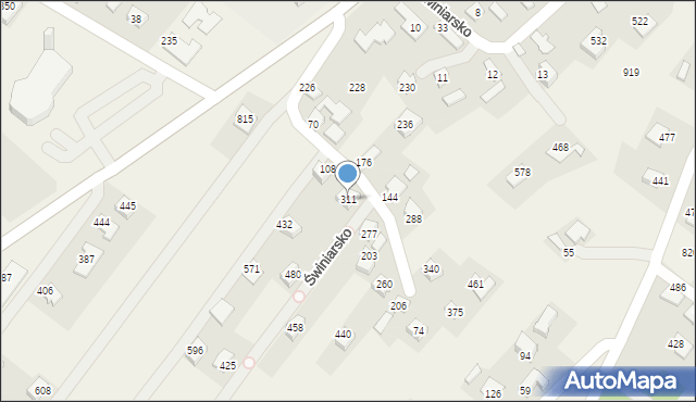 Świniarsko, Świniarsko, 311, mapa Świniarsko