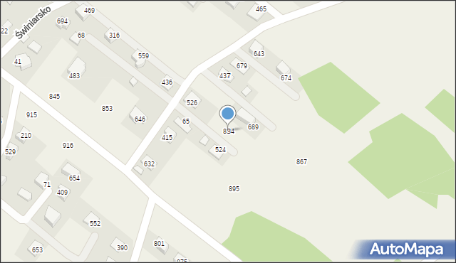 Świniarsko, Świniarsko, 834, mapa Świniarsko